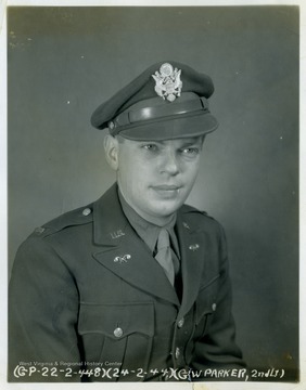 Portrait of Joseph W. Parker of Fairmont, West Virginia, 2nd Lt. during World War II.