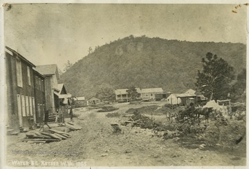 An image of Water Street found in New Creek, or Keyser, Mineral County, West Virginia. 