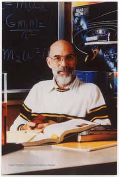 William E. Vehse (1932-1994) worked at WVU from 1961 to 1994. This portrait was taken in the physics office at WVU.