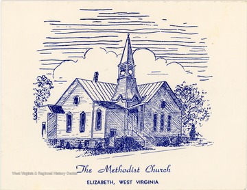 The church was founded and built in 1858. There is no record of a Methodist church in Elizabeth, W. Va. before 1858.