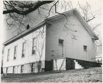 The church was established in 1844 and is located about three miles south of Buckhannon, W. Va.