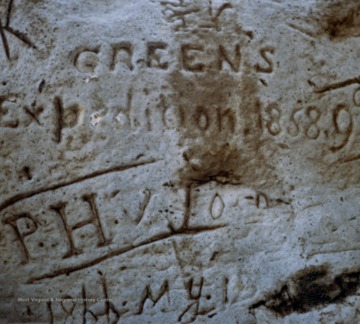 Inscriptions on a baobab tree located at Gootsa Pan, Africa.