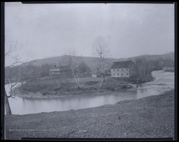 View of the mill from across the stream. 