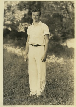 Portrait of an unidentified boy attending the State 4-H Camp. 