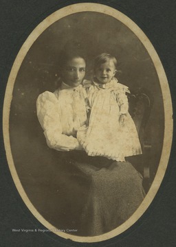 Mrs. Adams with her child. The Adams were relatives of the Weltners. 