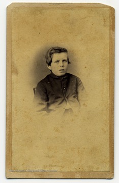 Portrait of a young male member of the Courtney family, distant relatives of Blanche Lazzell.