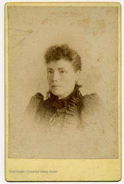Portrait of Mollie Courtney, sister of Blanche Lazzell.  Mollie was born in 1869, and married  Ulysses James Courtney in 1891.