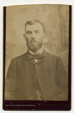 Portrait of Ulysses James Courtney, brother in law of artist Blanche Lazzell.  Ulysses married Blanche's sister, Mollie, in 1891.