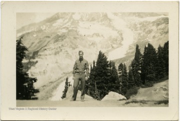 Melvin H. Kimble in the mountains of Germany.
