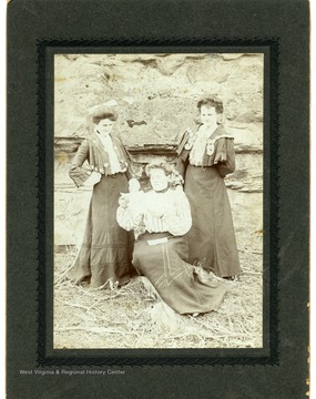 Three unidentified members of the Montoney family, likely from Pendleton County.