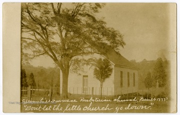 Springhill Furnace Presbyterian Church was built ca.1833 and is still in use.