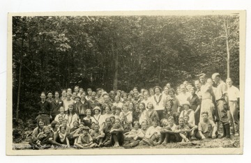 Back of photo reads: "Caesar Gang, Camp Caesar 1923. Webster County."