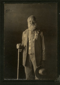 Shields was the body servant of Colonel James Kerr Edmondson, Company H, 27th Virginia Infantry, "Stonewall Brigade" during the Civil War. Shields, shown here wearing several medals awarded to him by Confederate Veterans Groups, claimed to have also cooked for General Thomas "Stonewall" Jackson.