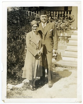 Louis is pictured with his wife, Ruth.  They married in 1920.