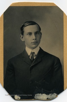 Portrait of unidentified young man, likely Pearl Buck's brother.
