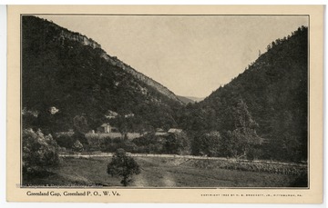 A view showing some buildings in Greenland Gap, Grant County, W. Va.