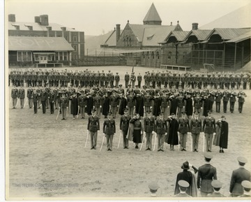 WVU ROTC in formation.