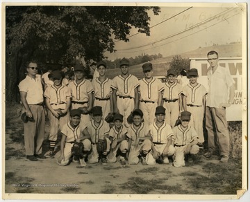 The members of the 1959 "F&M Bank" Little League baseball team.