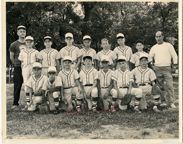 The members of the 'F.O.P" Little League baseball team.