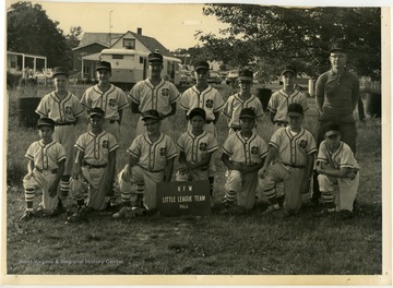 The members of the 1964 "V.F.W." Little League baseball team.