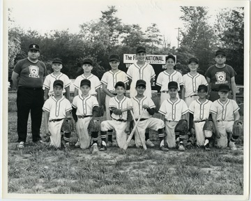 A photo of Coach Straface with his Kiwanis Little League baseball team.