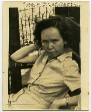 Ruth Hatfield, Ewell Hatfield's wife.